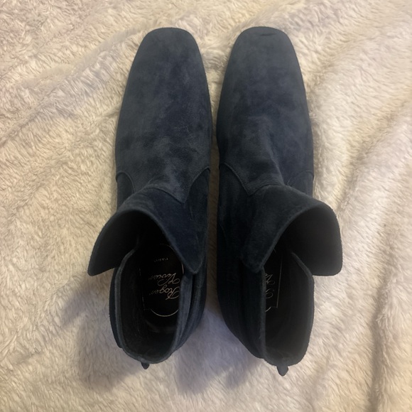 Roger Vivier Navy Suede Ankle Boots - Picture 8 of 10